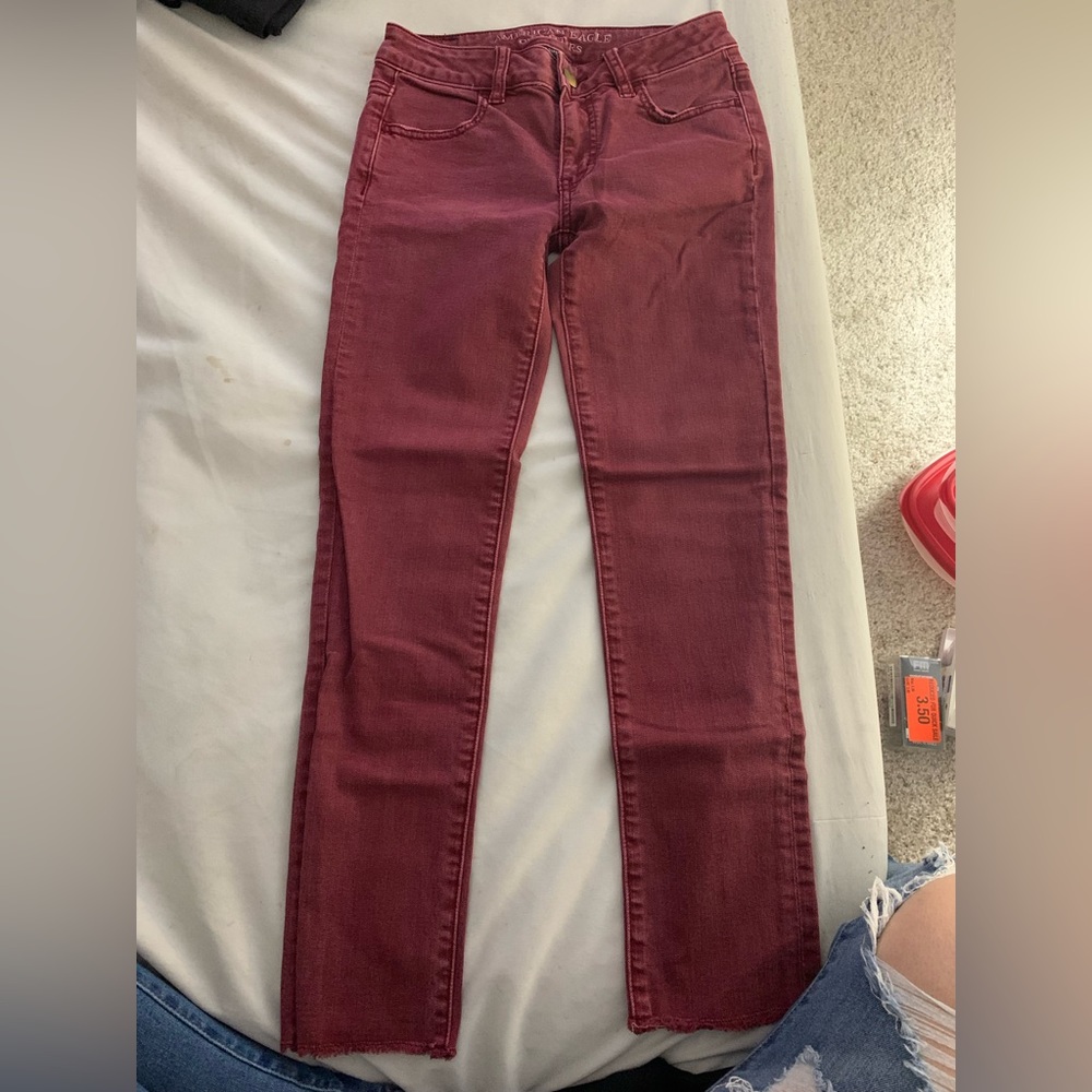 Burgundy Jeans